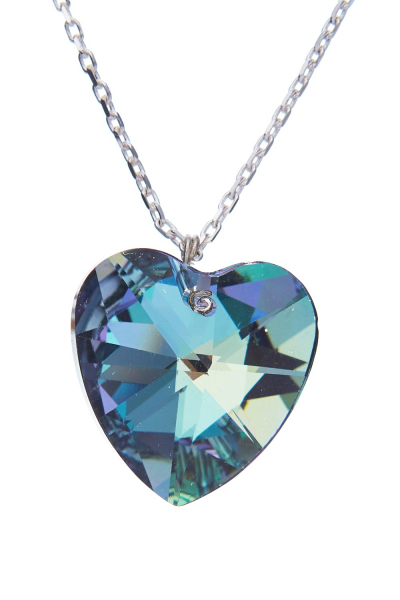 Crystal heart on chain