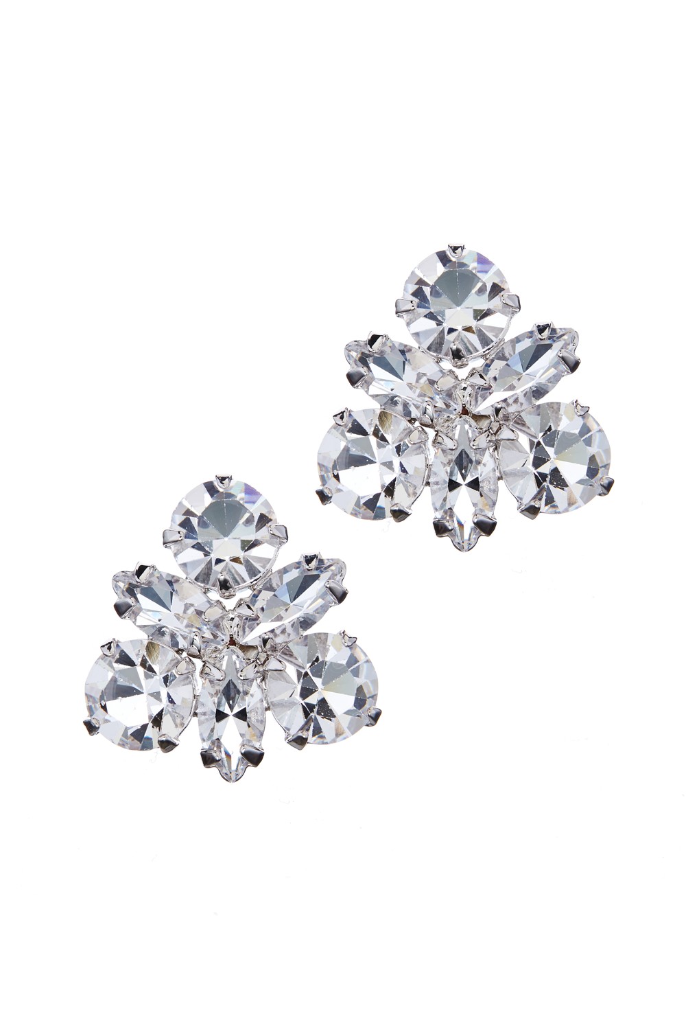 Transparent stud earrings clearance