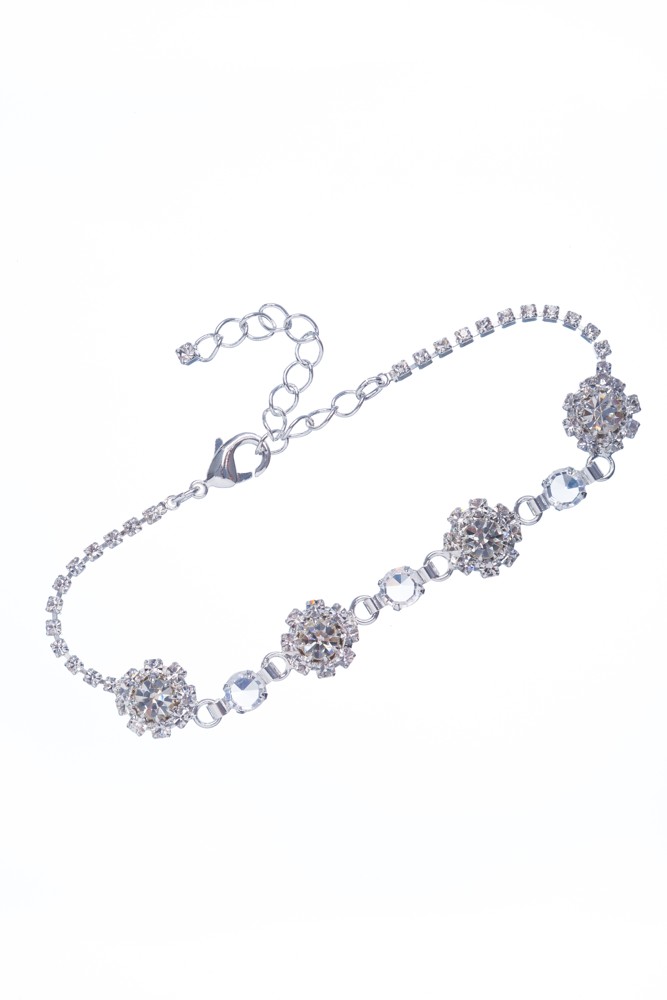 šanelový náramek, stříbrná galvanizace