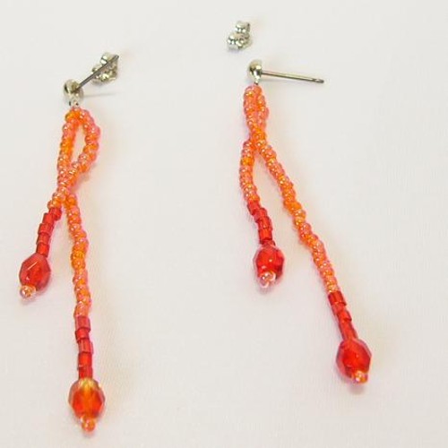 earrings, orange