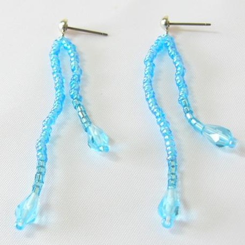 earrings, aqua