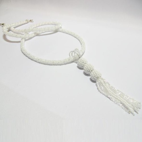 necklace, white