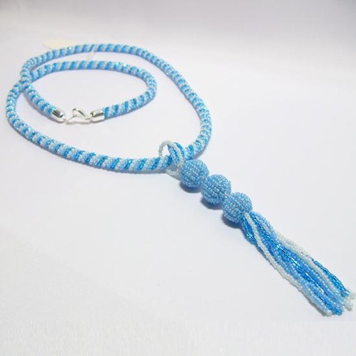 necklace, blue