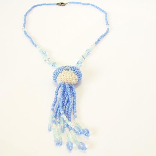 necklace, tones of blue
