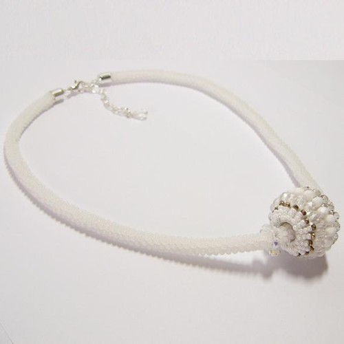 necklace, white