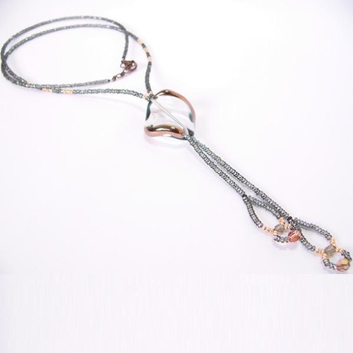 necklace, montana & gold