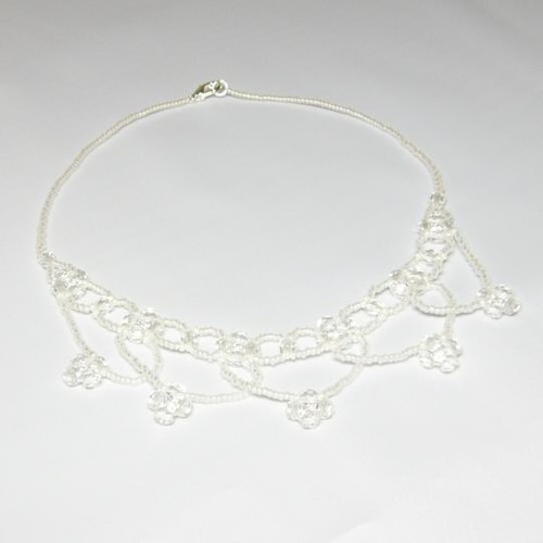 necklace, white