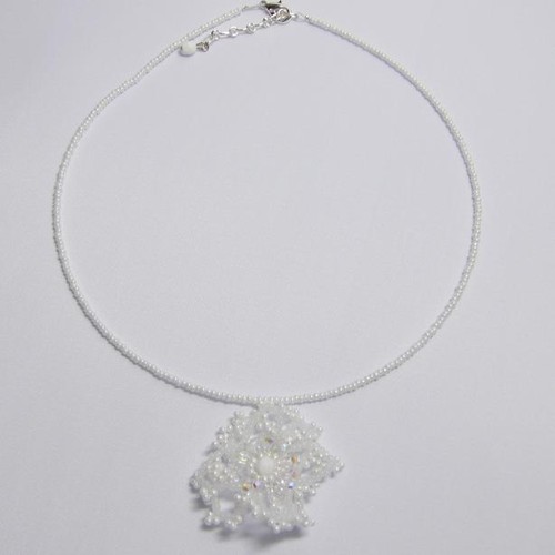necklace, white