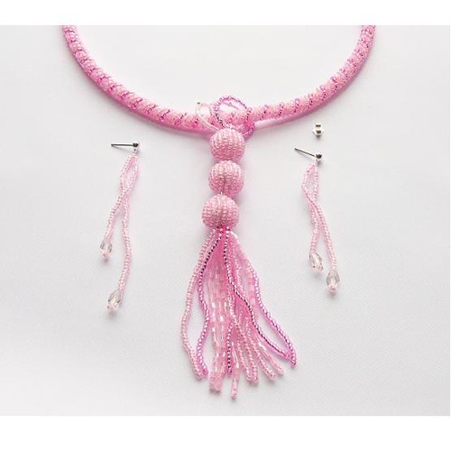 necklace, pink