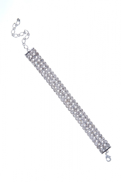 raritní štrasový náramek vyrobený z fastované borty