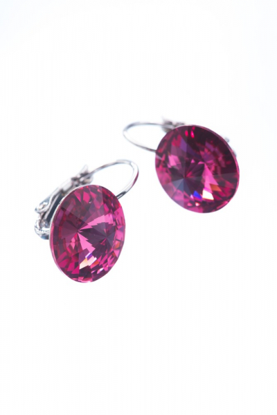 Náušnice rivola, rhodiový pokov