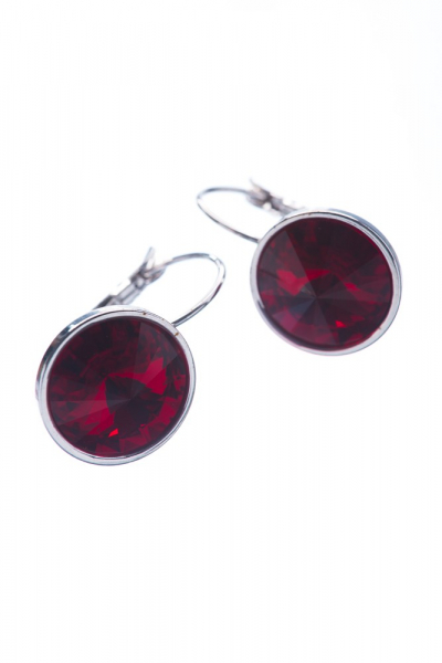 Náušnice rivola, rhodiový pokov