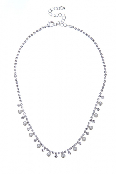 perličkovo štrasový náhrdelník