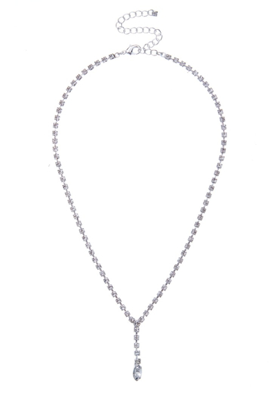 Strass necklace for a plunging neckline