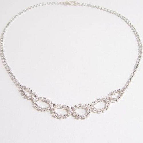 necklace, silver plated