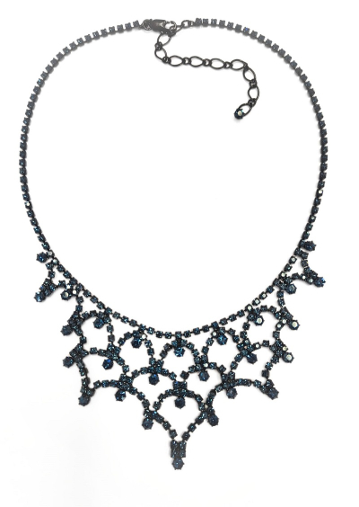 dark blue crystal necklace
