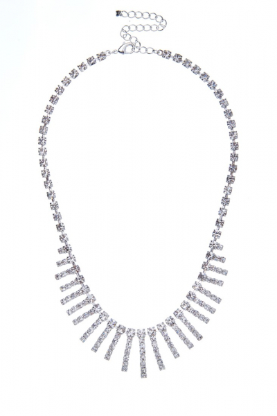 necklace, silver plated