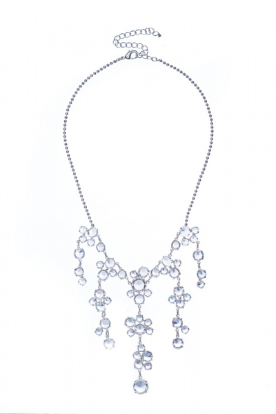 necklace made of clear crystals
