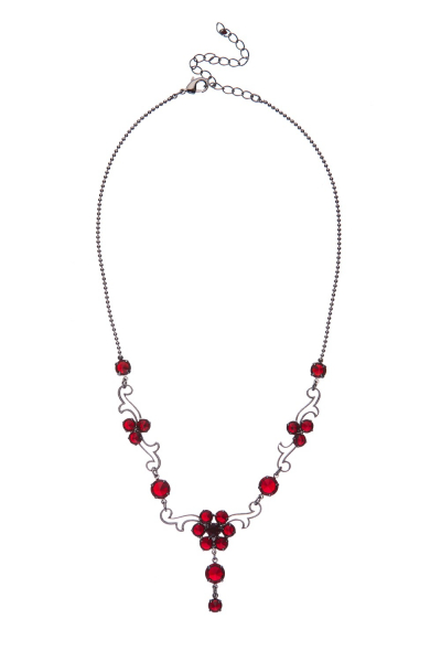 necklace made of clear crystals, paladium plated