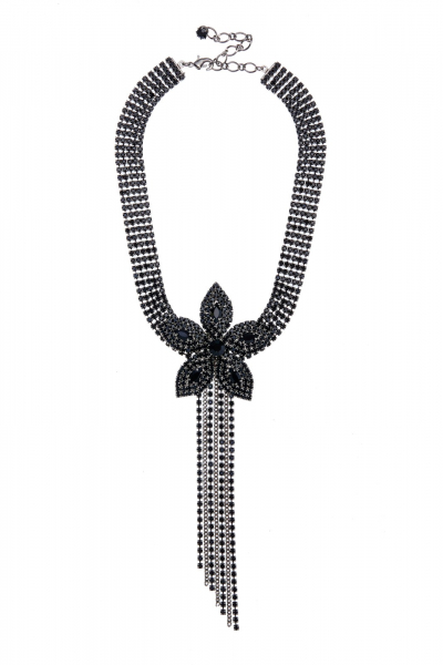 Černý štrasový obojek - choker