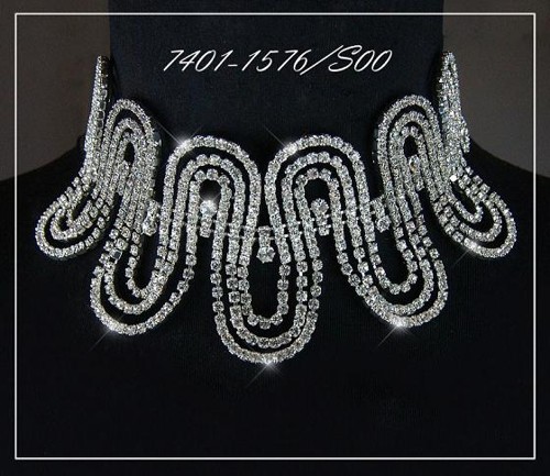 masivní náhrdelník, stříbrná galvanizace