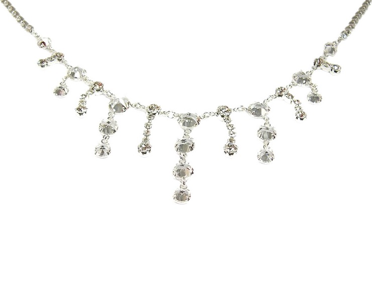 Náhrdelník, Swarovski crystal component, rhodiový pokov / krystal