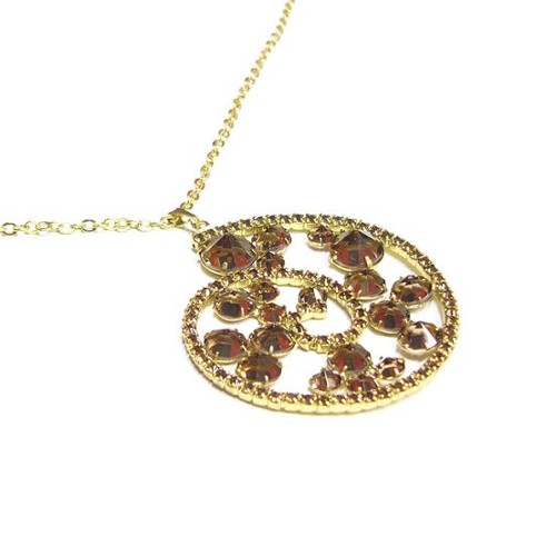 exklusivní náhrdelník, starozlatá galvanizace