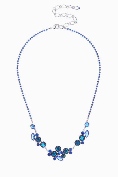 Modrý krystalový náhrdelník