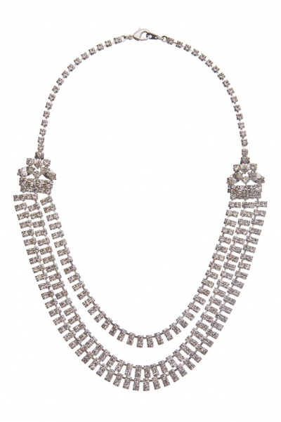 Stylový štrasový náhrdelník