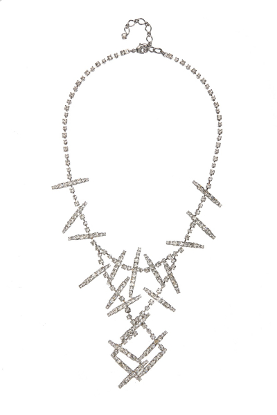 designový štrasový náhrdelník