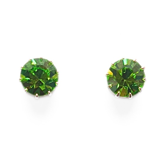 green stud earrings