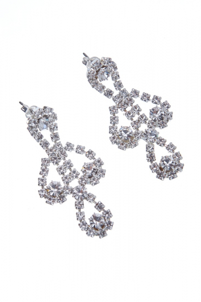 elegantní náušnice, stříbrná galvanizace