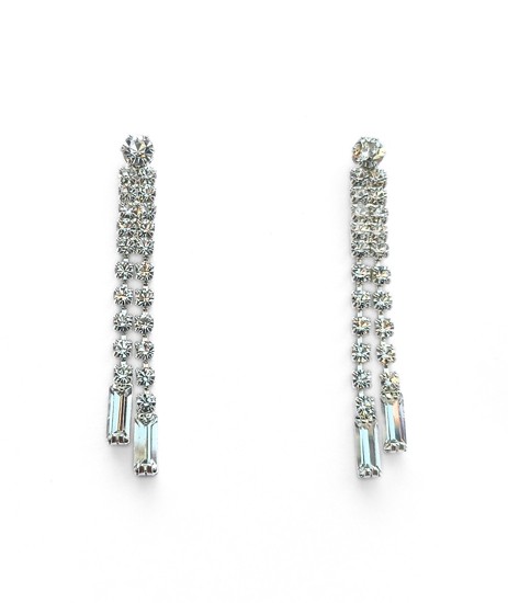 visací štrasové náušnice