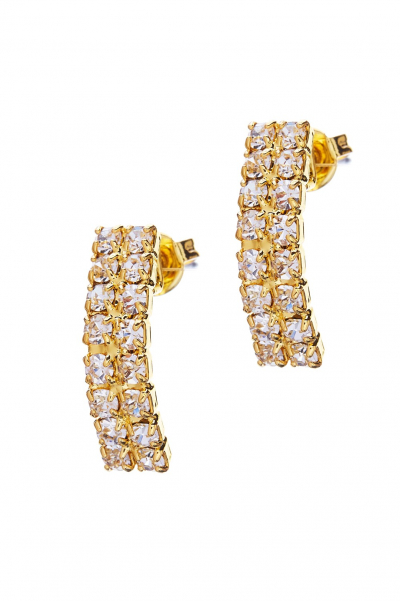 náušnice pecky pokovené pravým zlatem