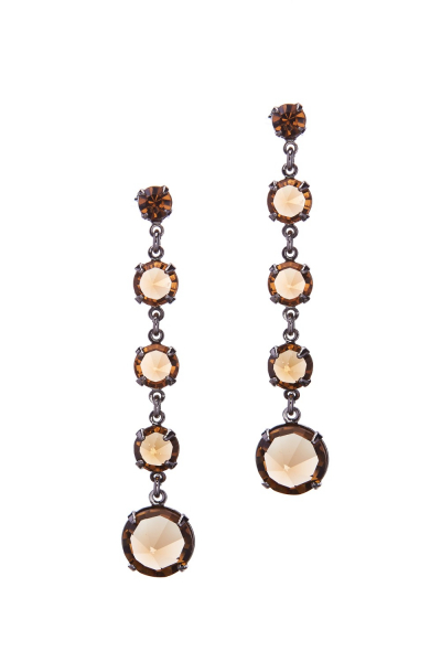 Dlouhé visací náušnice, paladium