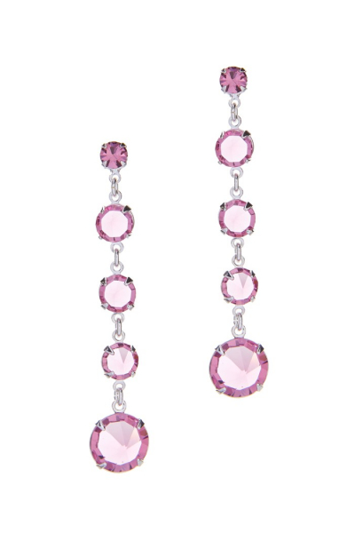 Visací náušnice v barvě light amethyst