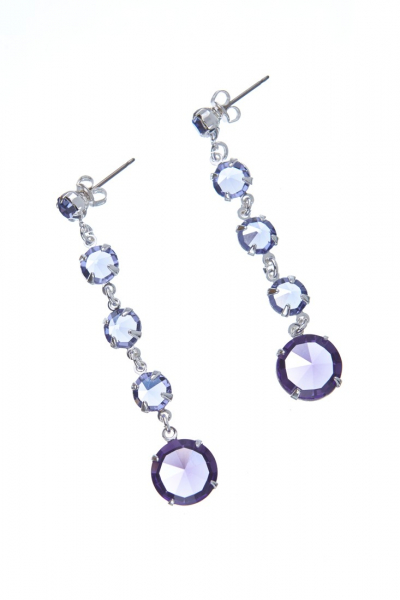 Earrings, silver plated