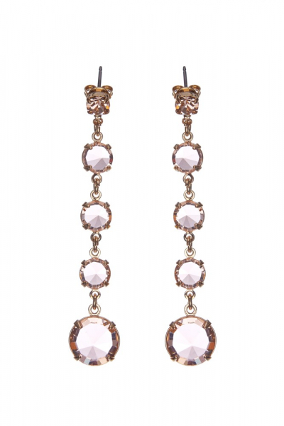 Dlouhé třpytivé náušnice, kyselé zlatá galvanizace