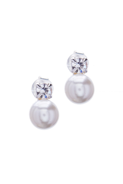 perličko štrasové náušnice, pecky