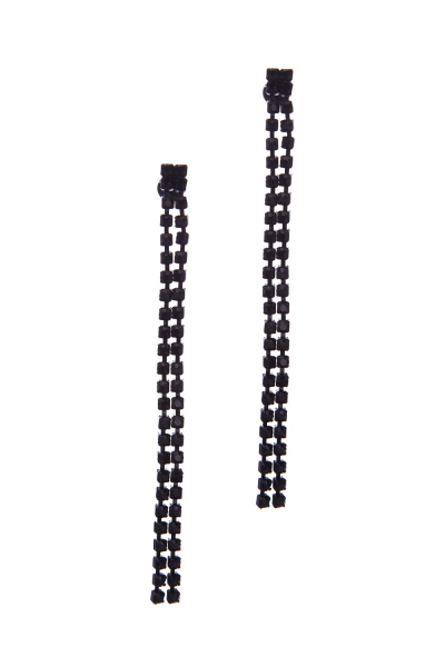 black dangle earrings