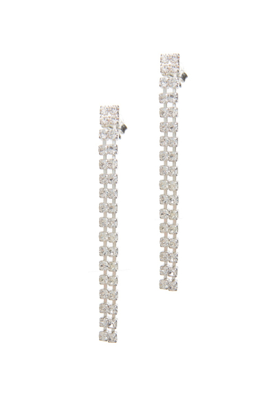 víceřadé náušnice, puzeta, stříbrná galvanizace