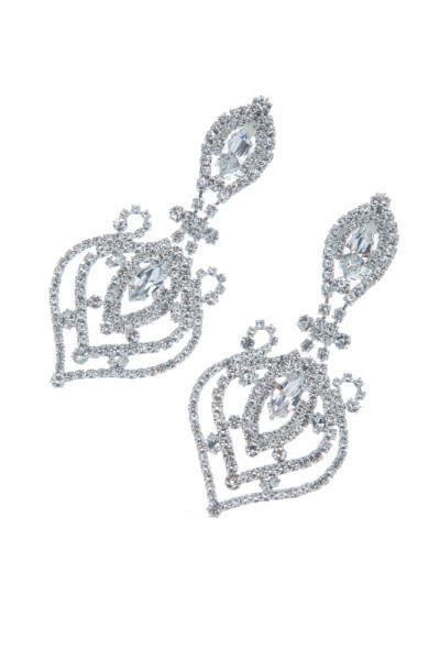 Strass earrings on clip