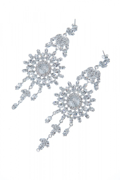 Exkluzivní visací štrasové náušnice