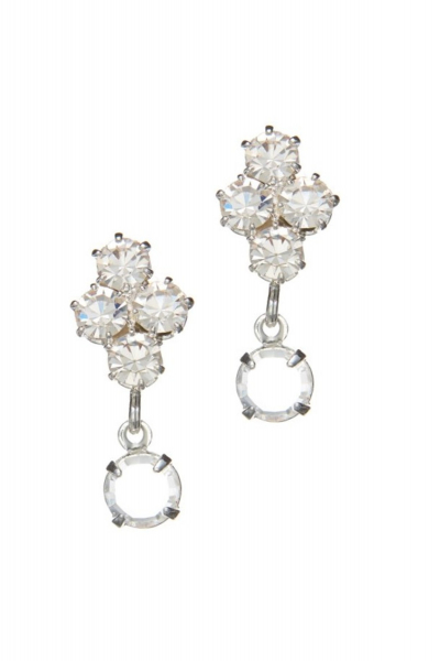 Gentle crystal stud earrings