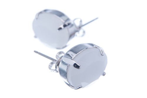 Opálové náušnice se speciálním kamenem, bílý opál