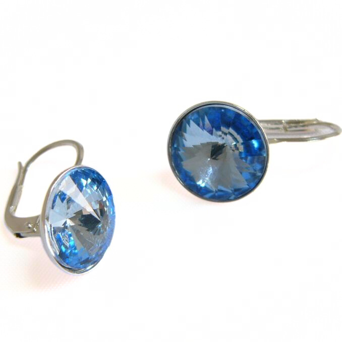 earrings, silver plated