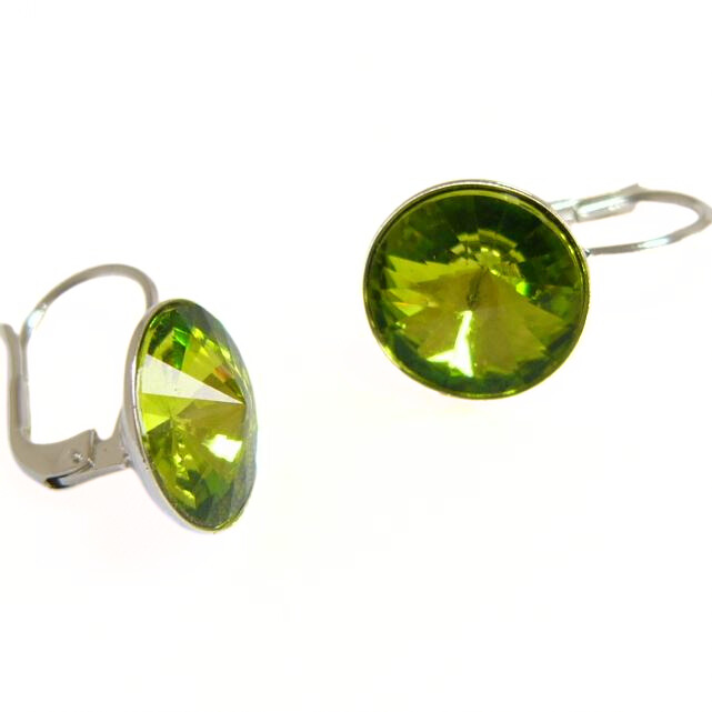 earrings, silver plated