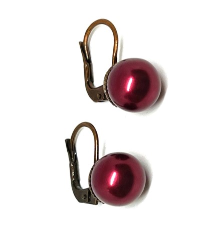 perlové náušnice na klapce