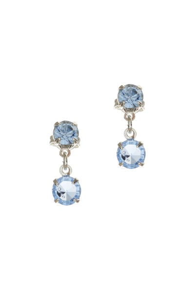 Modré peckové náušnice s přívěskem