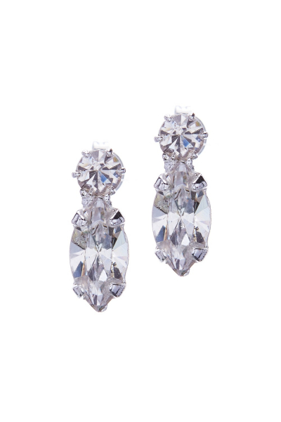 stud earrings, silver plated